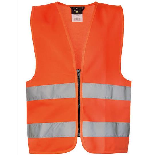 Kids´ Hi-Vis Safety Vest With Front Zipper Aalborg