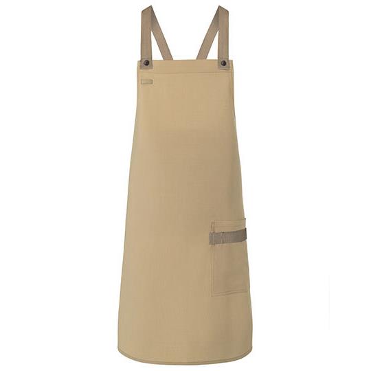 Latzschürze Urban-Look mit Kreuzbändern und Tasche