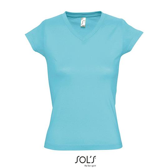 Women´s V-Neck-T-Shirt Moon