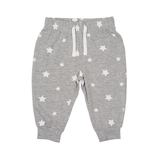 Heather Grey White Stars