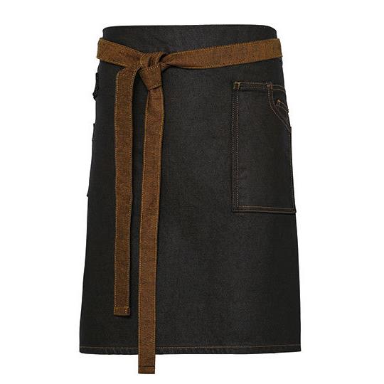 Black (ca. Pantone Black C) Tan Denim (ca. Pantone 146C)
