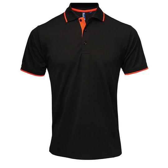 Black (ca. Pantone Black C) Orange (ca. Pantone 1655C)