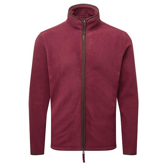 Burgundy (ca. Pantone 209C) Brown (ca. Pantone 4975C)