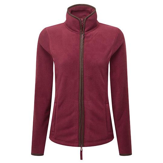 Burgundy (ca. Pantone 209C) Brown (ca. Pantone 4975C)