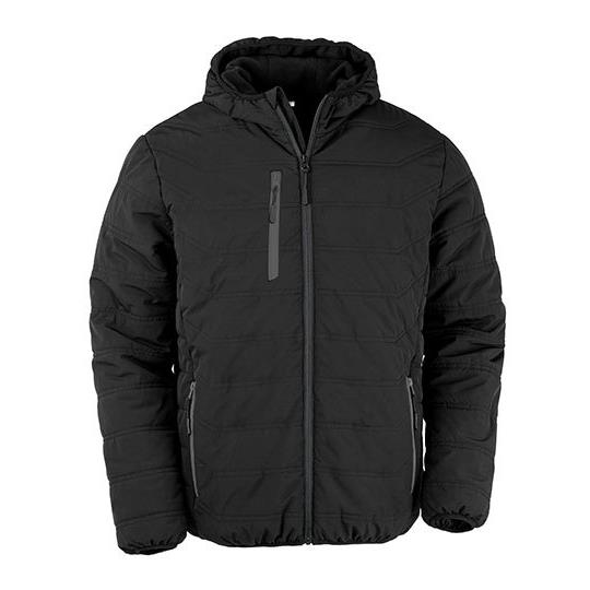 Recycled Black Compass Padded Winter Jacket