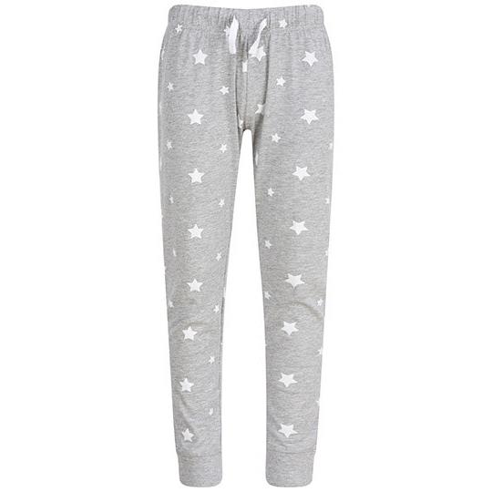 Heather Grey White Stars