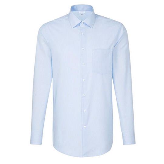 Striped Light Blue - White
