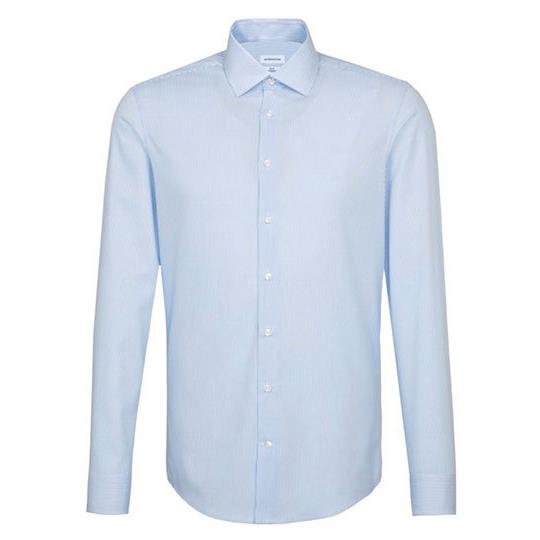Striped Light Blue - White
