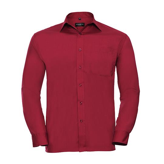 Men´s Long Sleeve Classic Polycotton Poplin Shirt