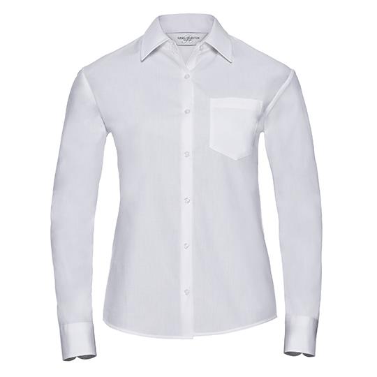Ladies´ Long Sleeve Classic Pure Cotton Poplin Shirt