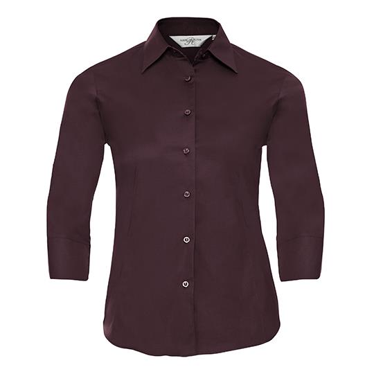 Ladies´ Long Sleeve Classic Pure Cotton Poplin Shirt