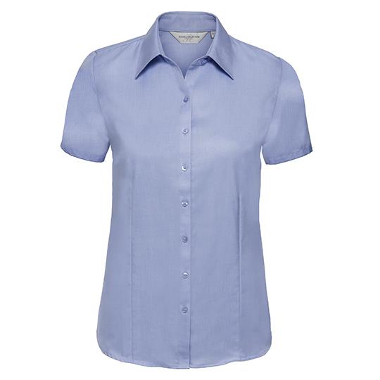 Ladies´ Short Sleeve Tailored Herringbone Shirt