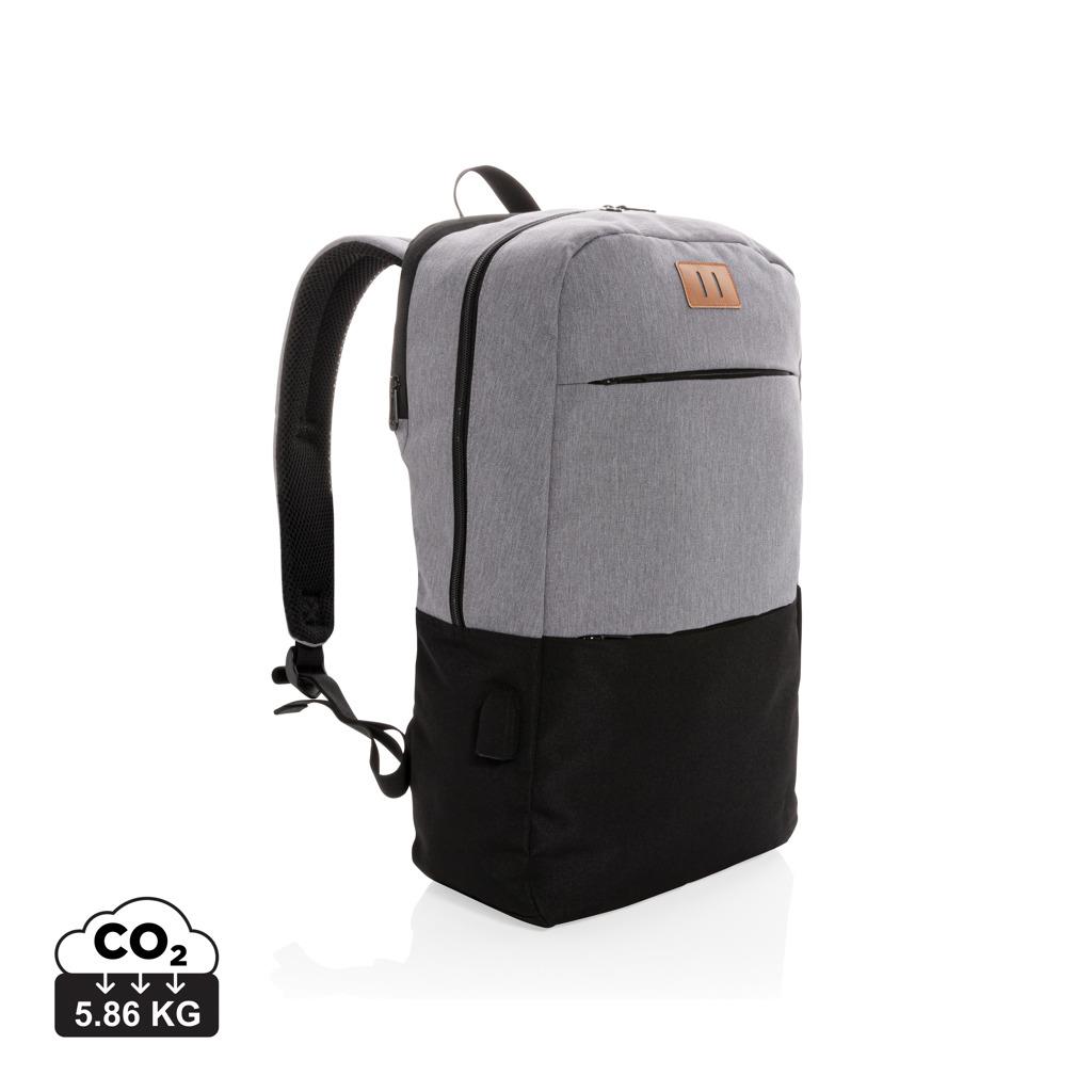 Moderner 15.6´ USB & RFID Laptop-Rucksack, PVC-frei