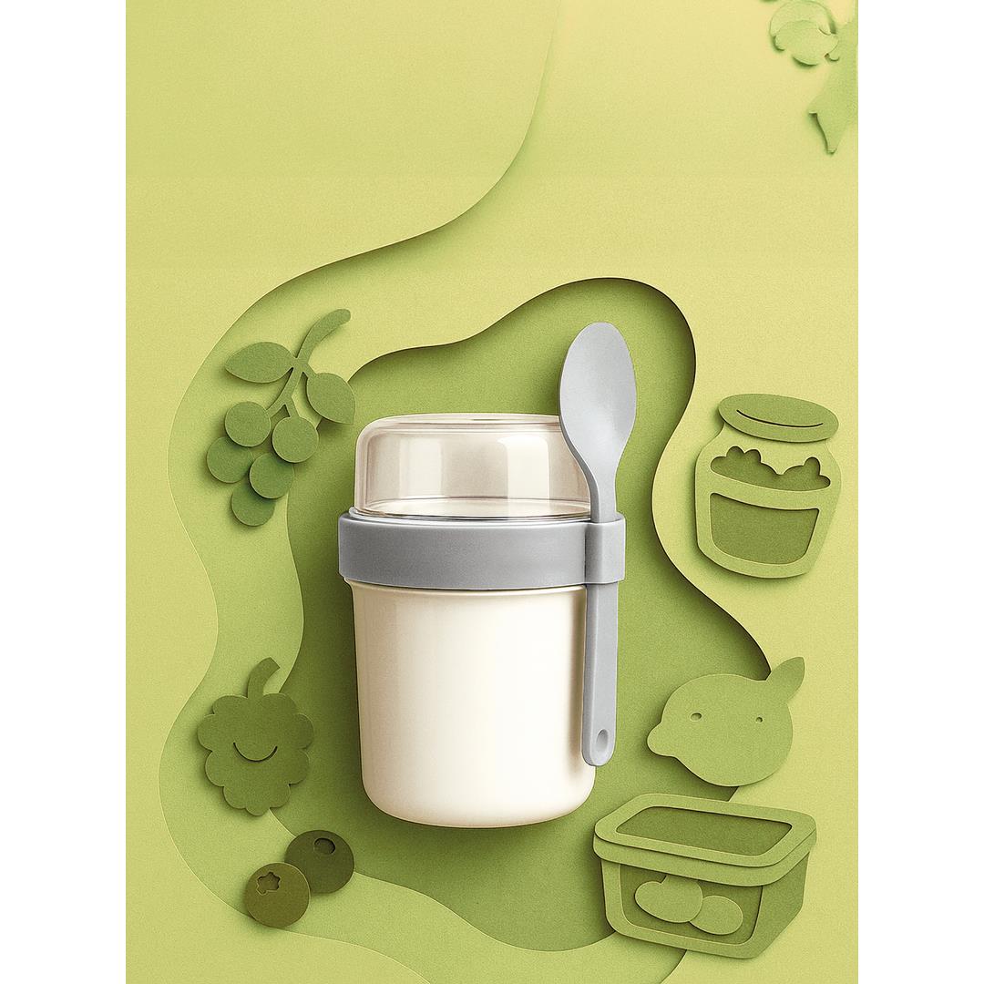 PAUSE! Der Müslibecher mit Cerealienfach für einen gesunden Start in den Tag!