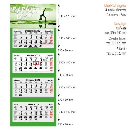 4-Monats Faltkalender ´Quatrus-Light Plus´