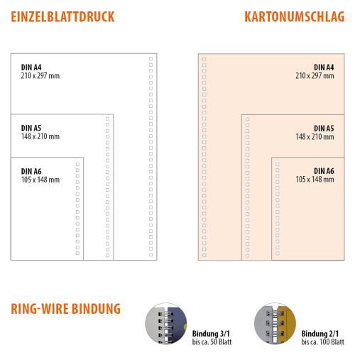 Schreibblock ´Primus Ring-Wire´ DIN A4, 100 Blatt