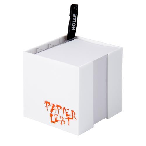 Zettelbox ´Trendy-K´ 10 x 10 x 10 cm mit Köcher