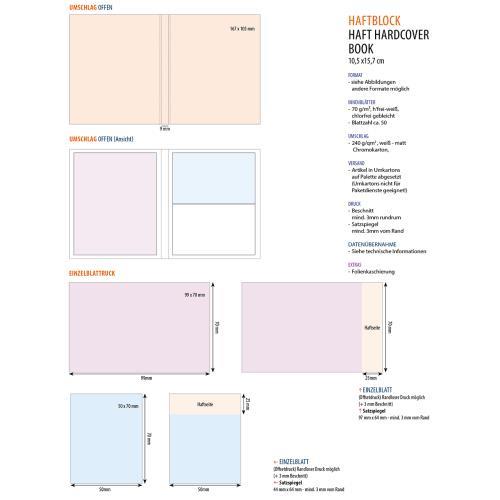 Haftnotizen mit Hardcover 100 x 70 mm, 4-farbig bedruckt