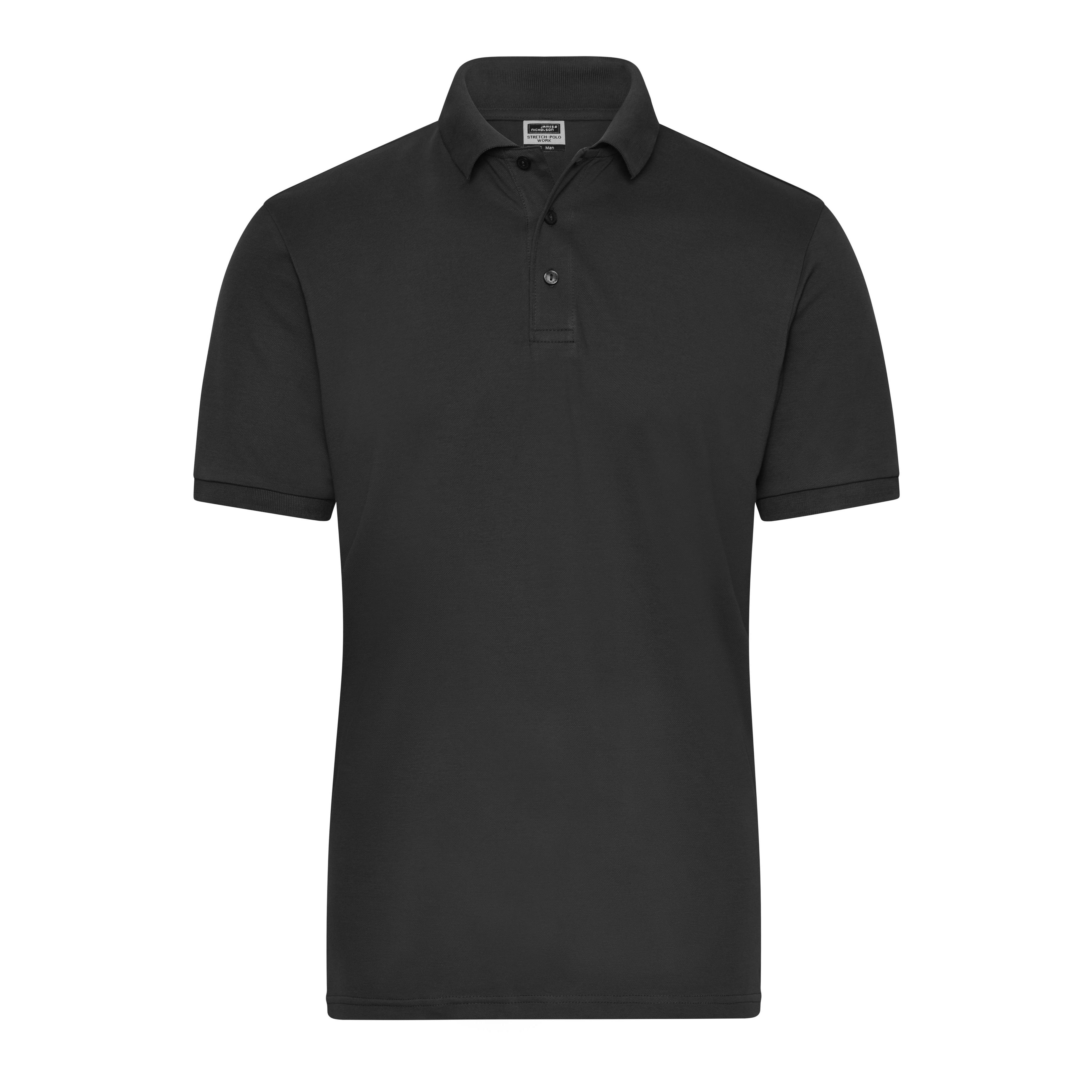 Men´s ORGANIC Stretch-Polo Work - SOLID -   OCS Blended