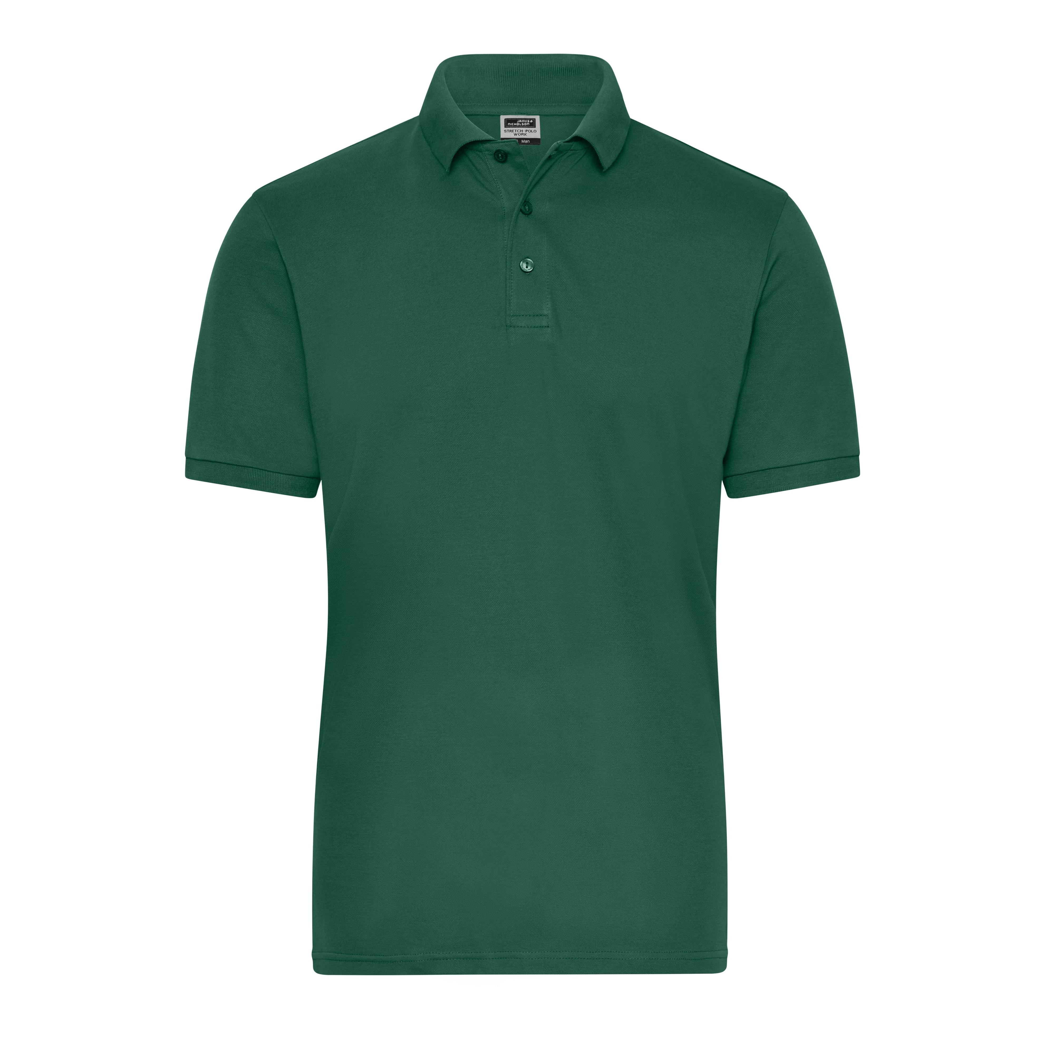 Men´s ORGANIC Stretch-Polo Work - SOLID -   OCS Blended