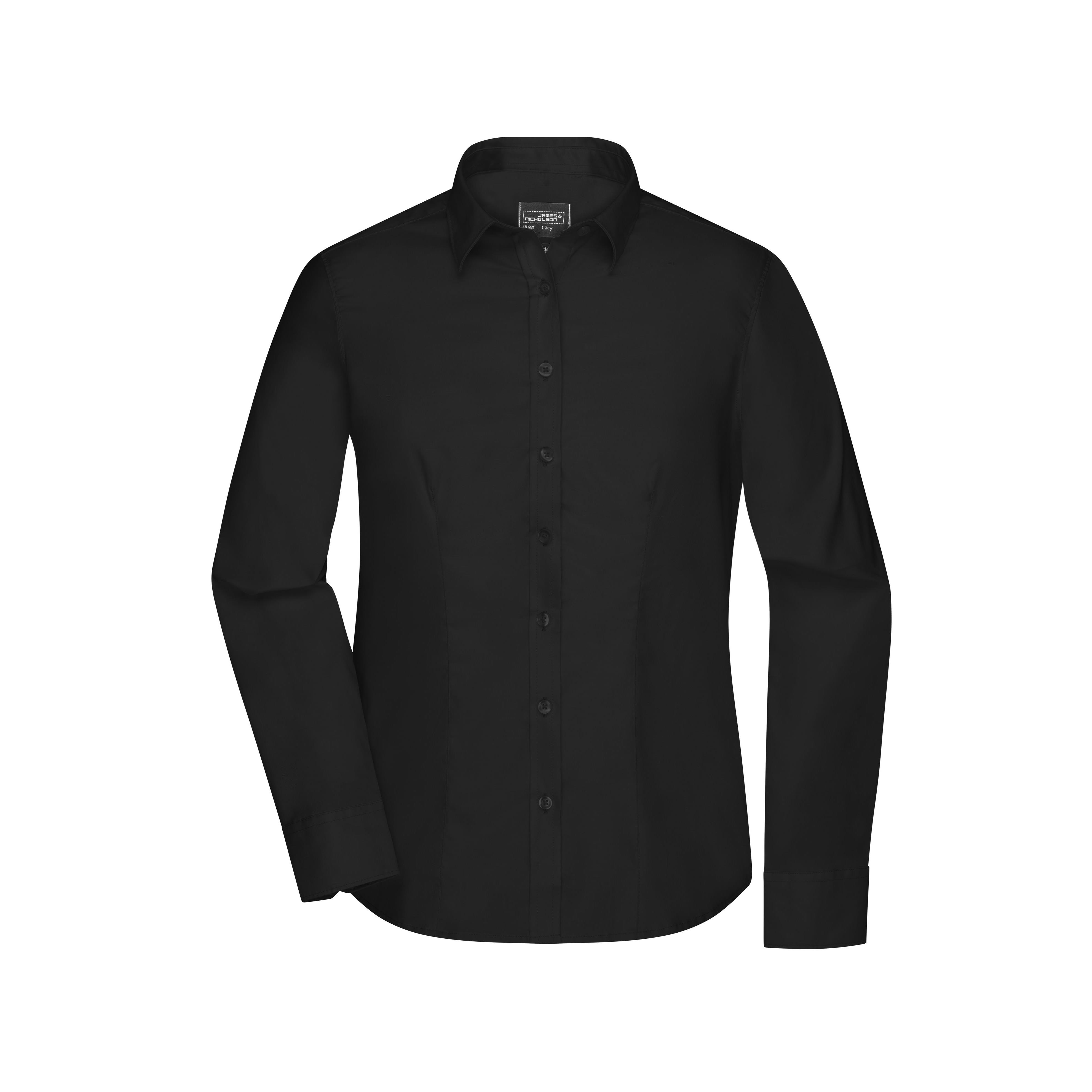 Ladies´ Shirt Long-Sleeved Micro-Twill