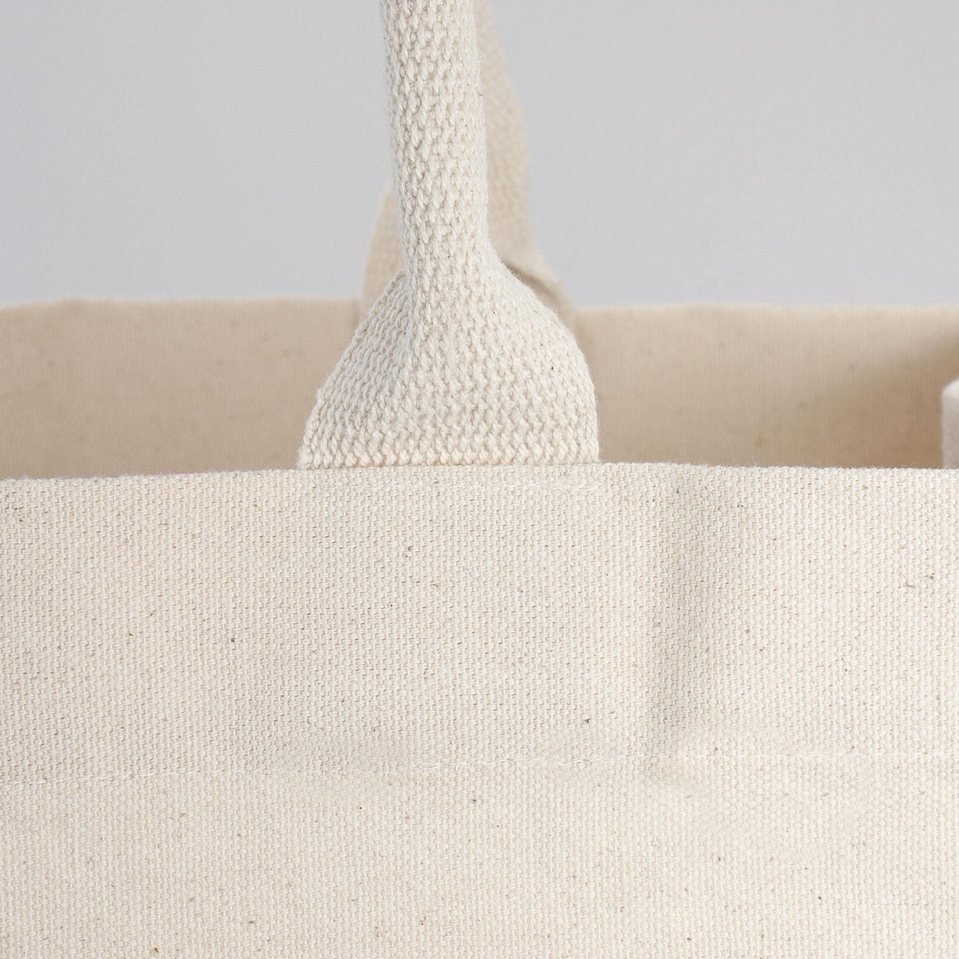 BAMBERG – Canvas-Tasche mit Boden- und Seitenfalten sowie gerollten Henkeln
