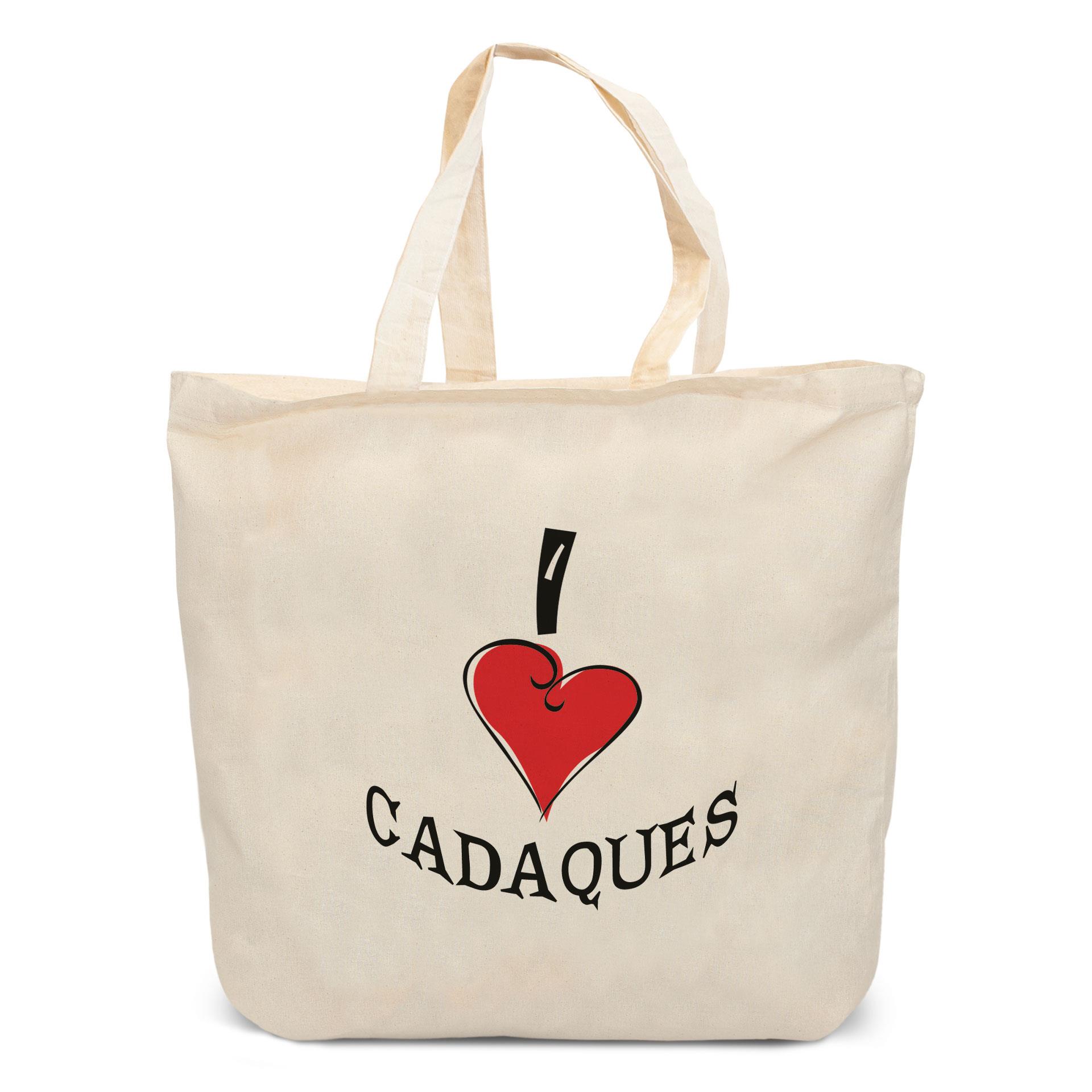 CADAQUES – Baumwolltasche mit Bodenfalte und langen Henkeln