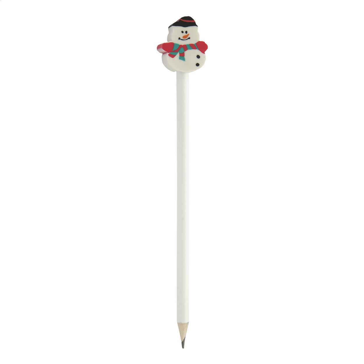 Bleistift mit Weihnachtsfigur, Schnemann