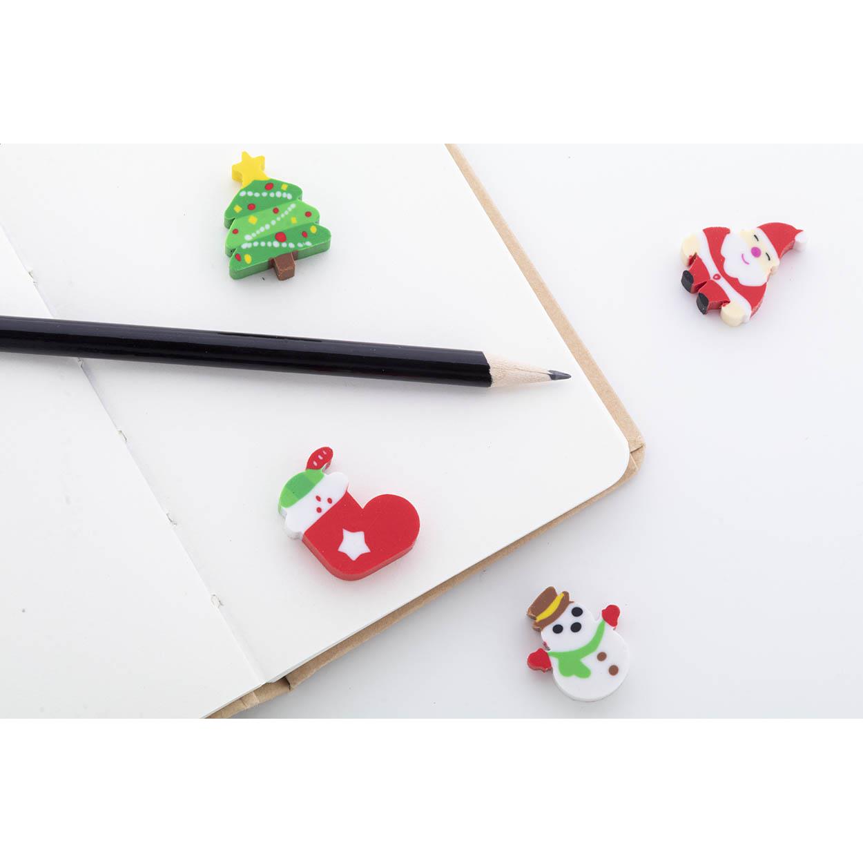 Weihnachts-Radierer-Set