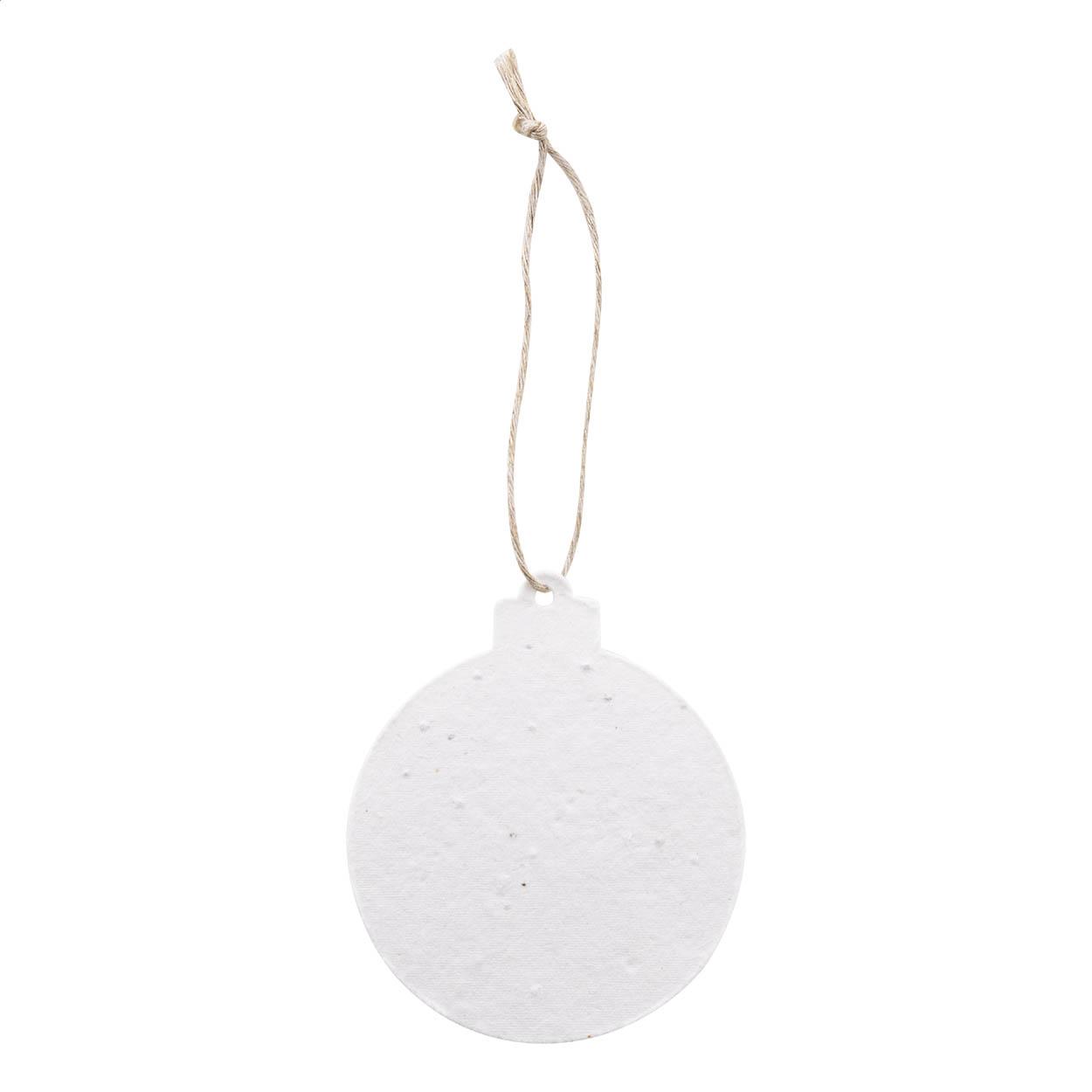 Weihnachtsbaumschmuck aus Saatgutpapier, rund