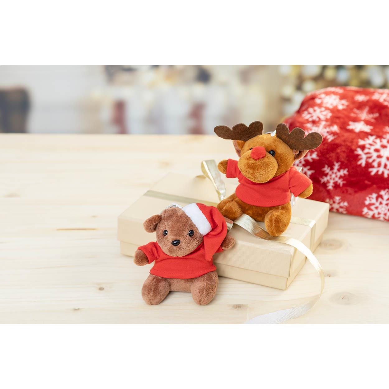 Plüsch-Weihnachtsrentier-Schlüsselanhänger
