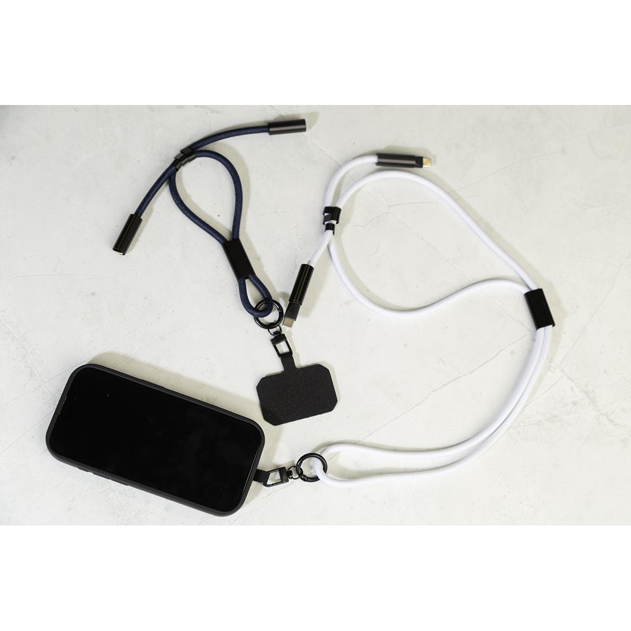 60W Lanyard mit Lade- und Datenkabel aus RPET