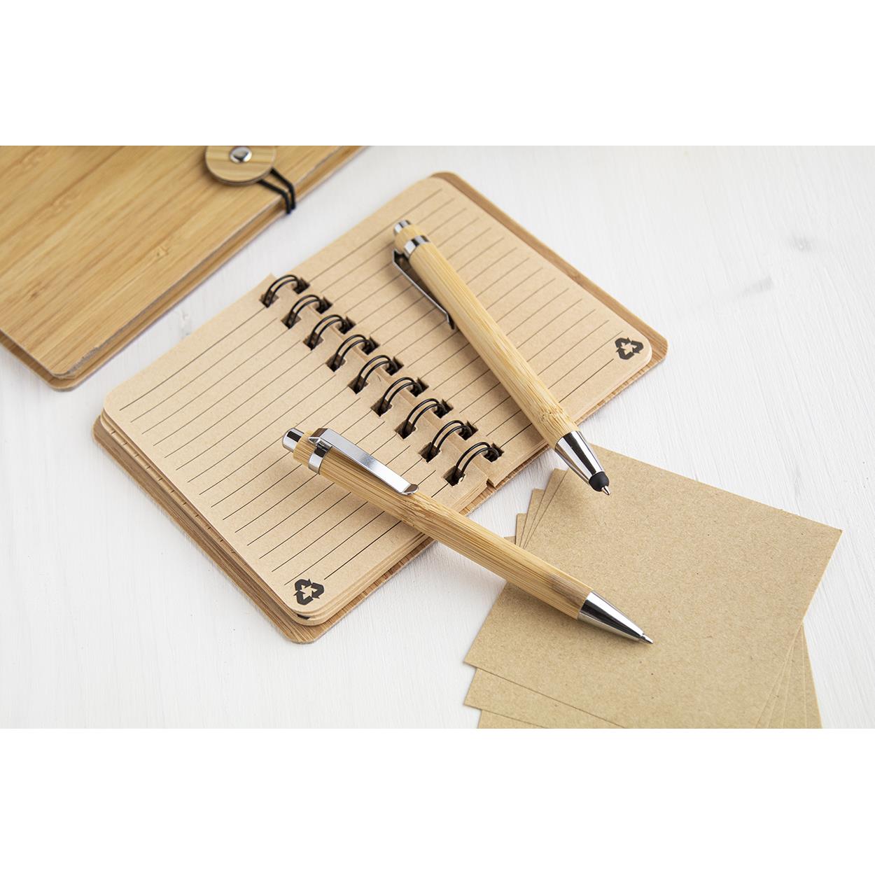 Touchpen mit Kugelschreiber aus Bambus