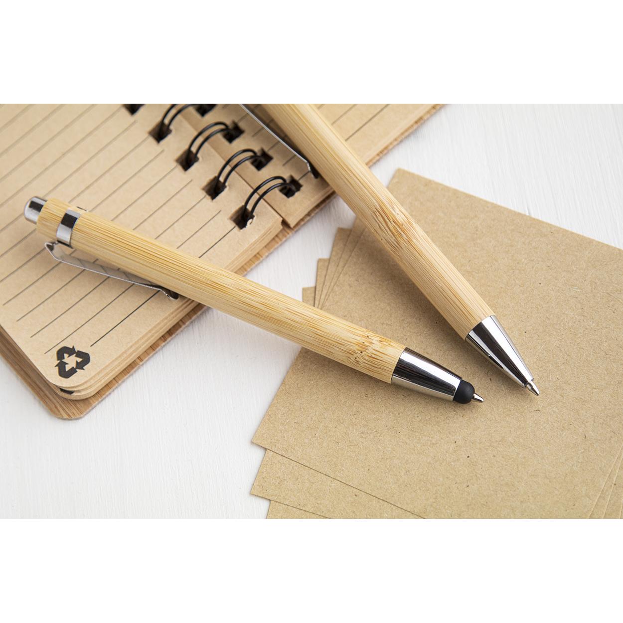 Touchpen mit Kugelschreiber aus Bambus