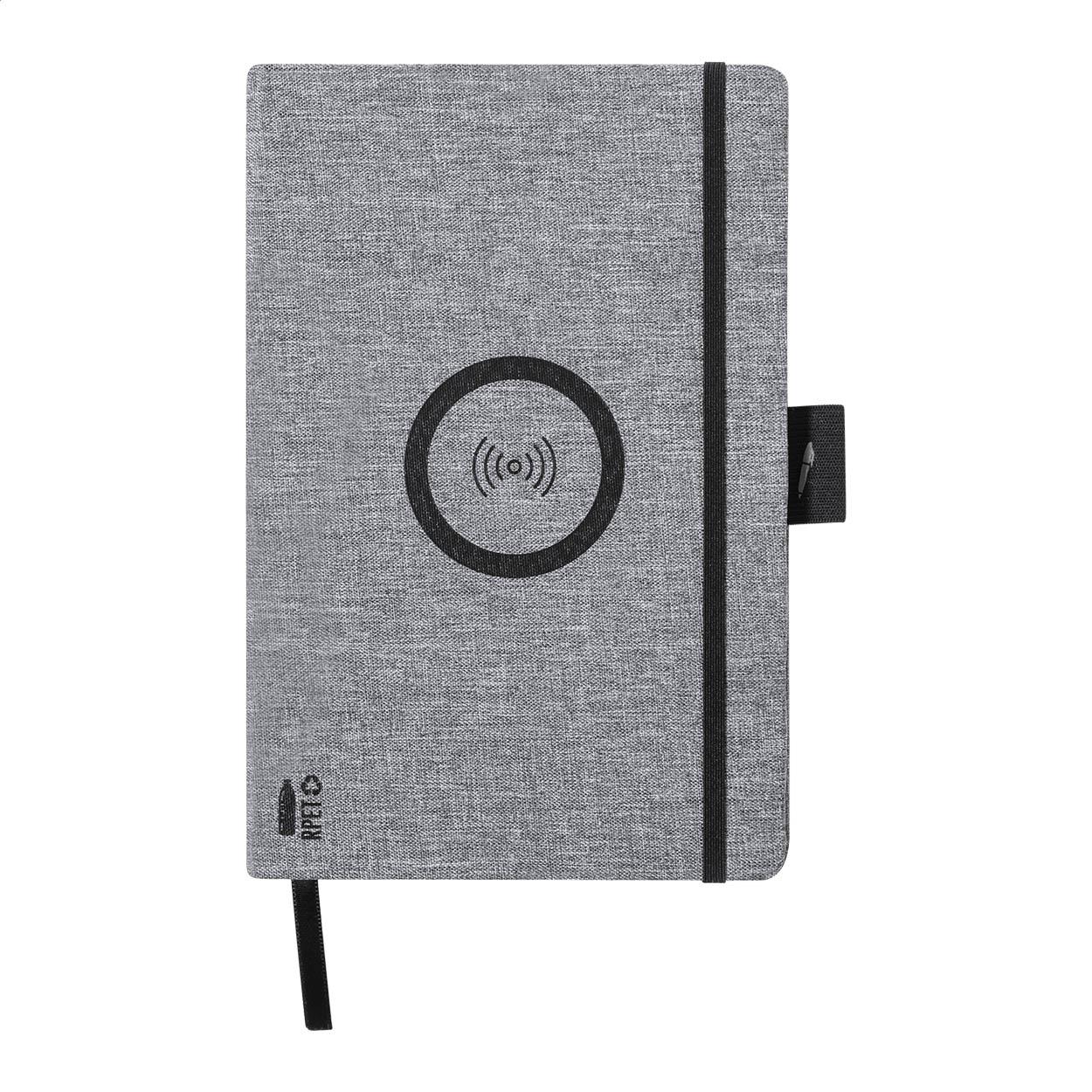 Notizbuch mit Wireless-Charger