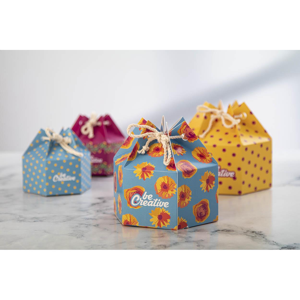 Sechseckige Geschenkbox