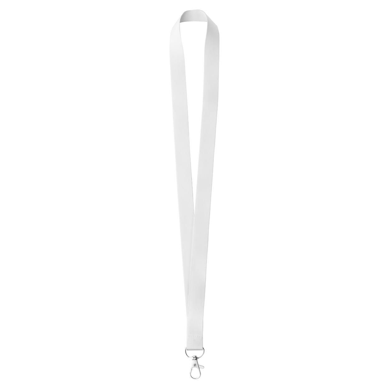 Polyester Lanyard mit Metall-Karabiner und einseitiger Sublimationsdruck.