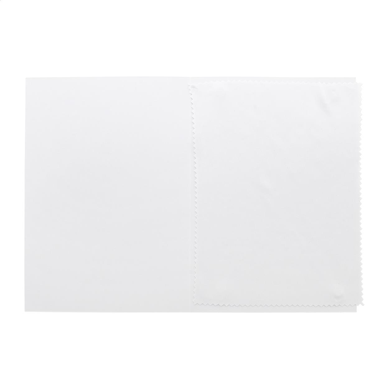Postkarte mit Brillenreinigungstuch
