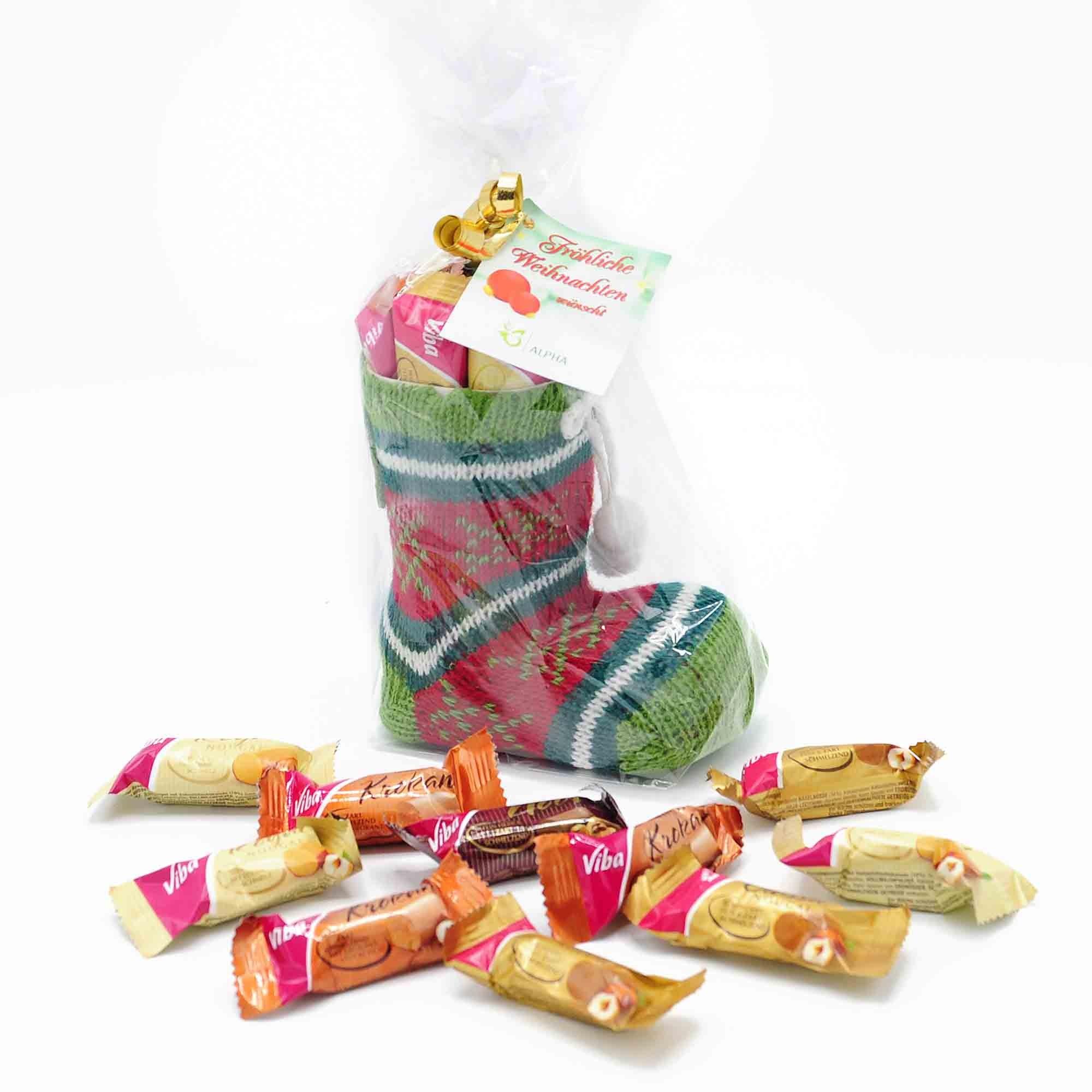 Nikolausstiefel Nougat, 100g, mit Grußkarte