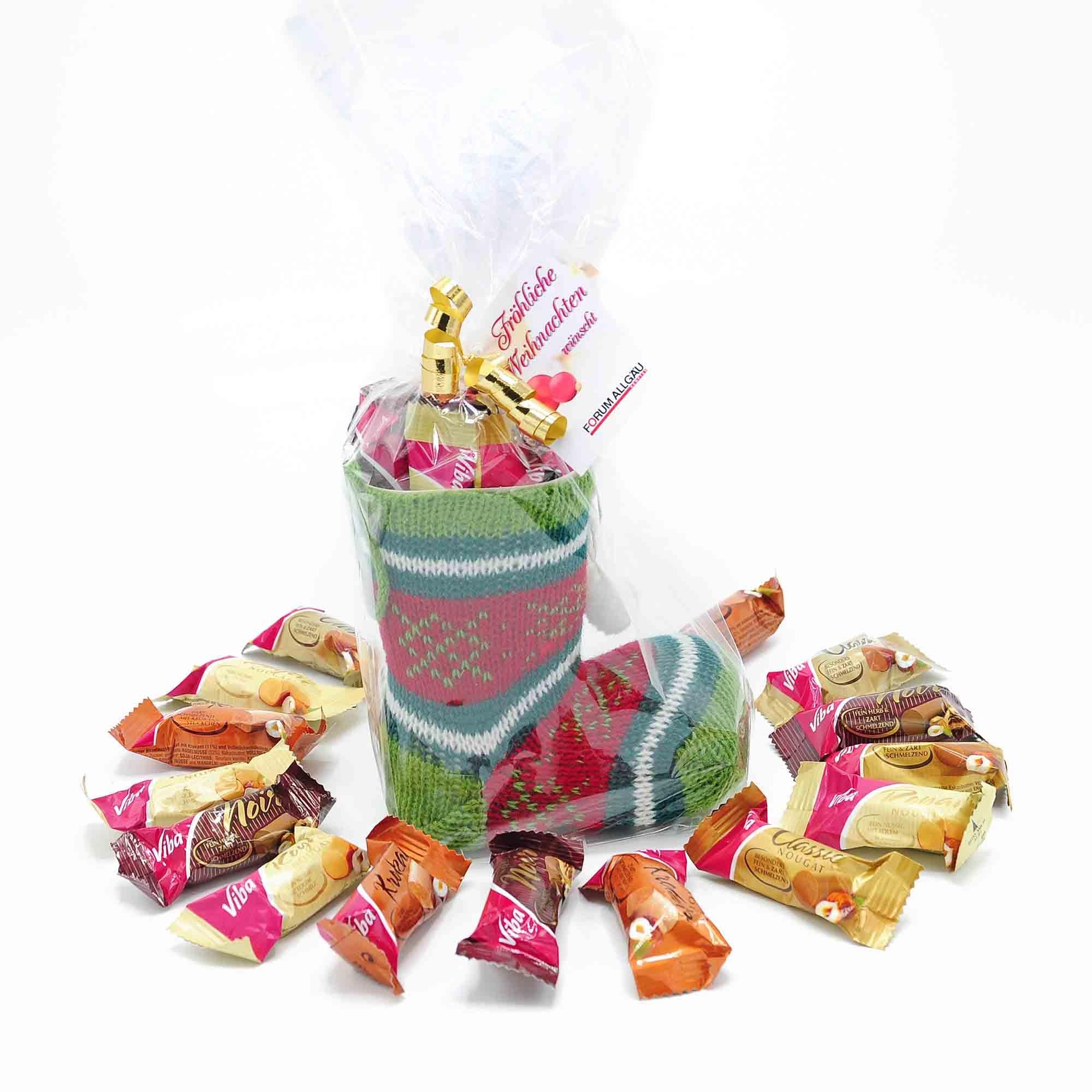 Nikolausstiefel Nougat, 150g, mit Grußkarte