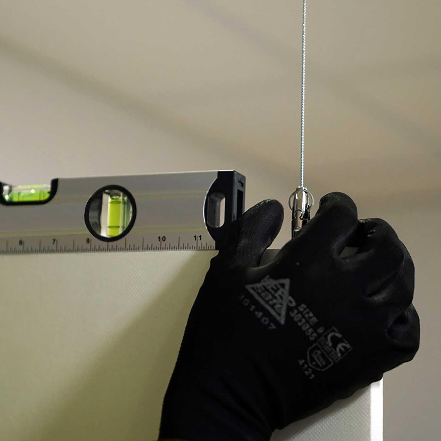 Drahtseilaufhängung für Schallschutzplatten 2,5 cm Stärke