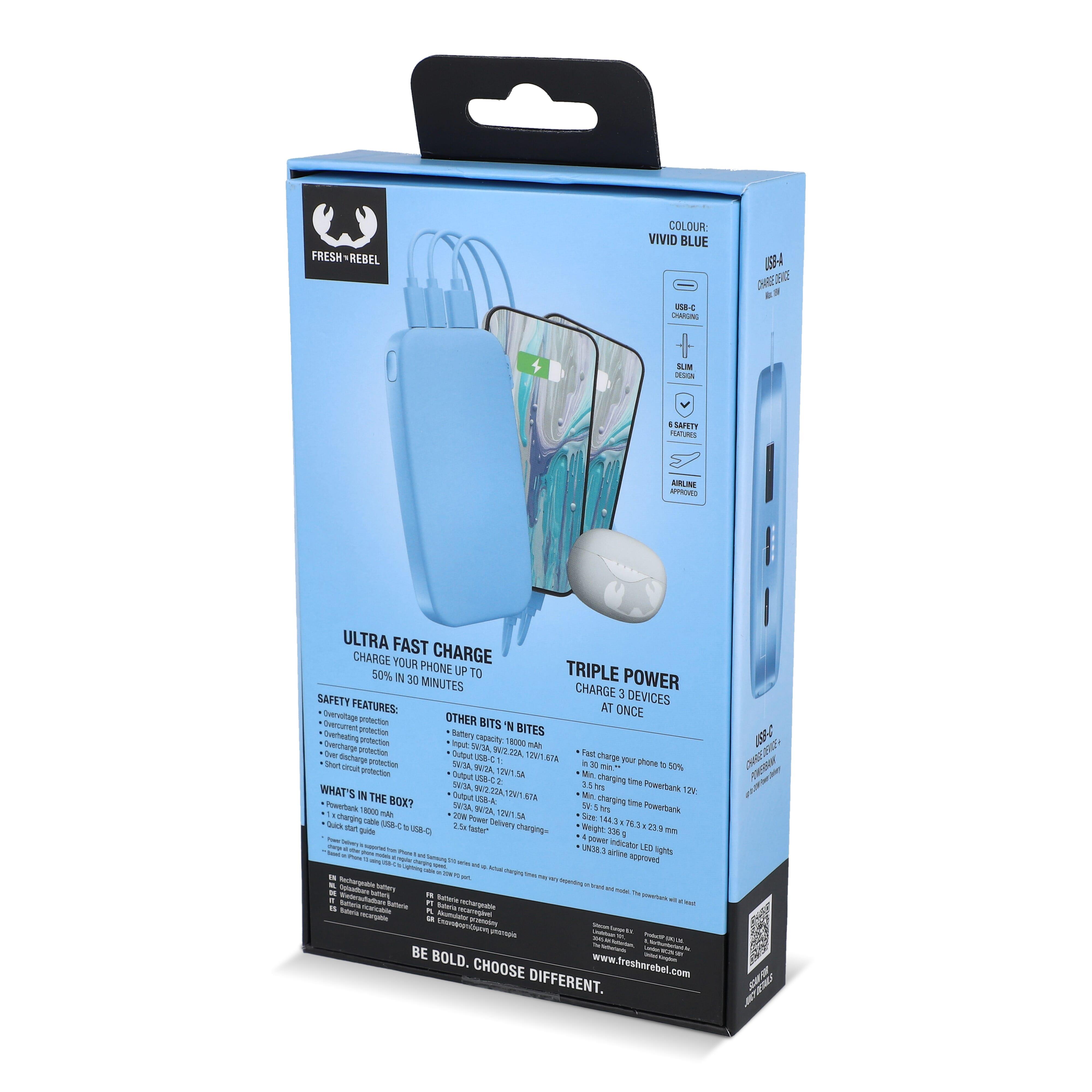 2PB18100 | Fresh ´n Rebel Powerbank 18000mAh USB-C Fast Charging 20W