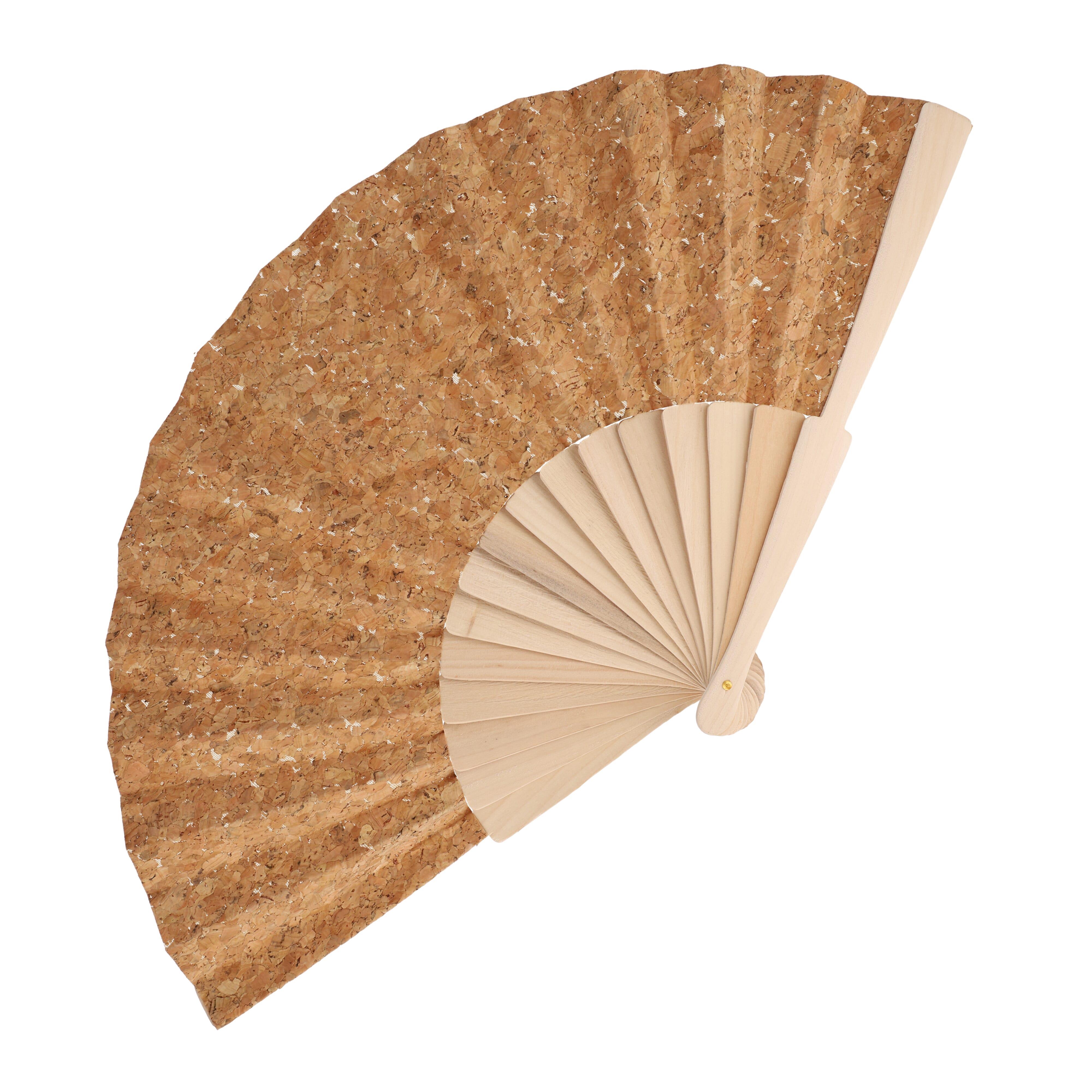 Fächer aus Holz mit Korkgewebe