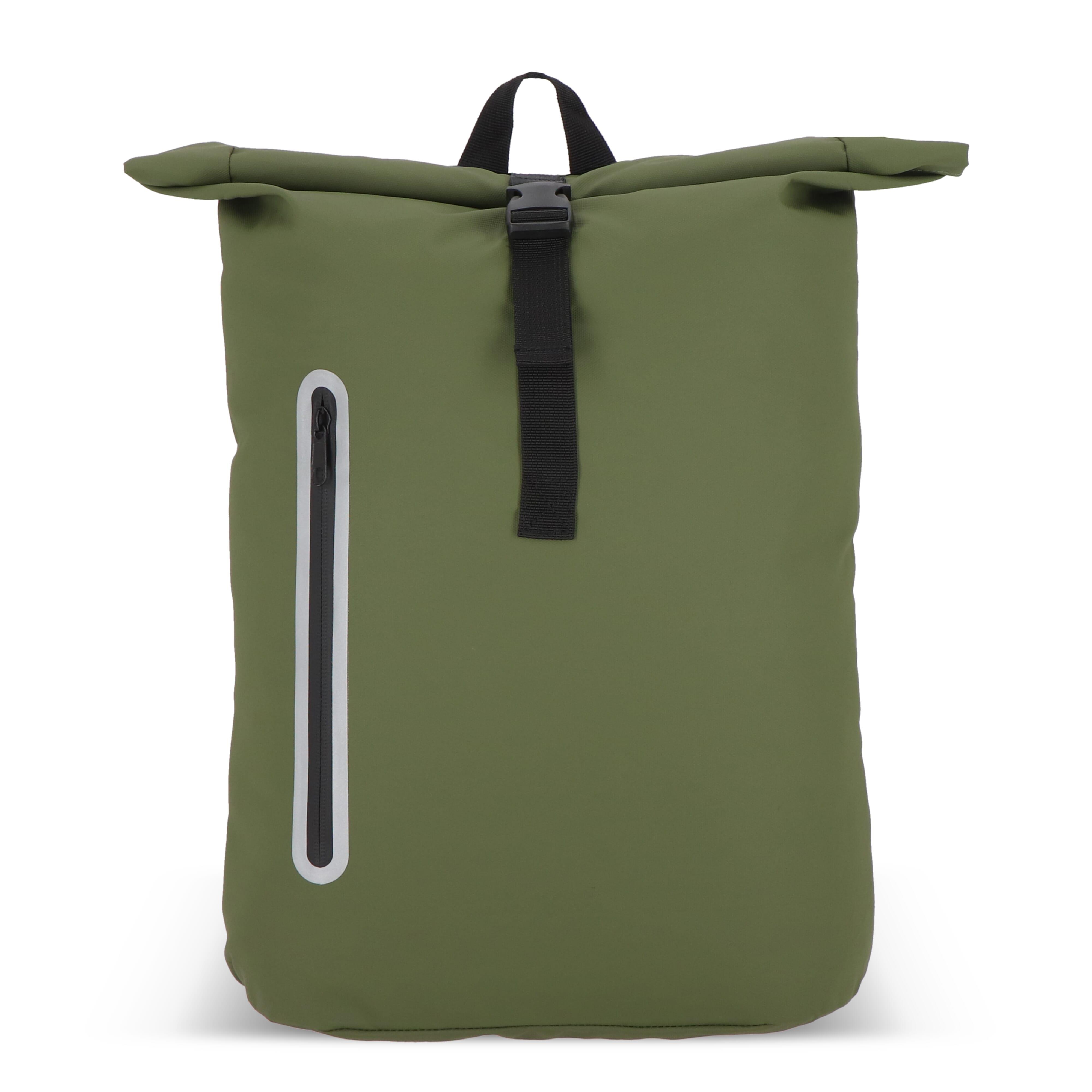 PU-beschichteter R-PET 600D Rolltop-Rucksack 20L