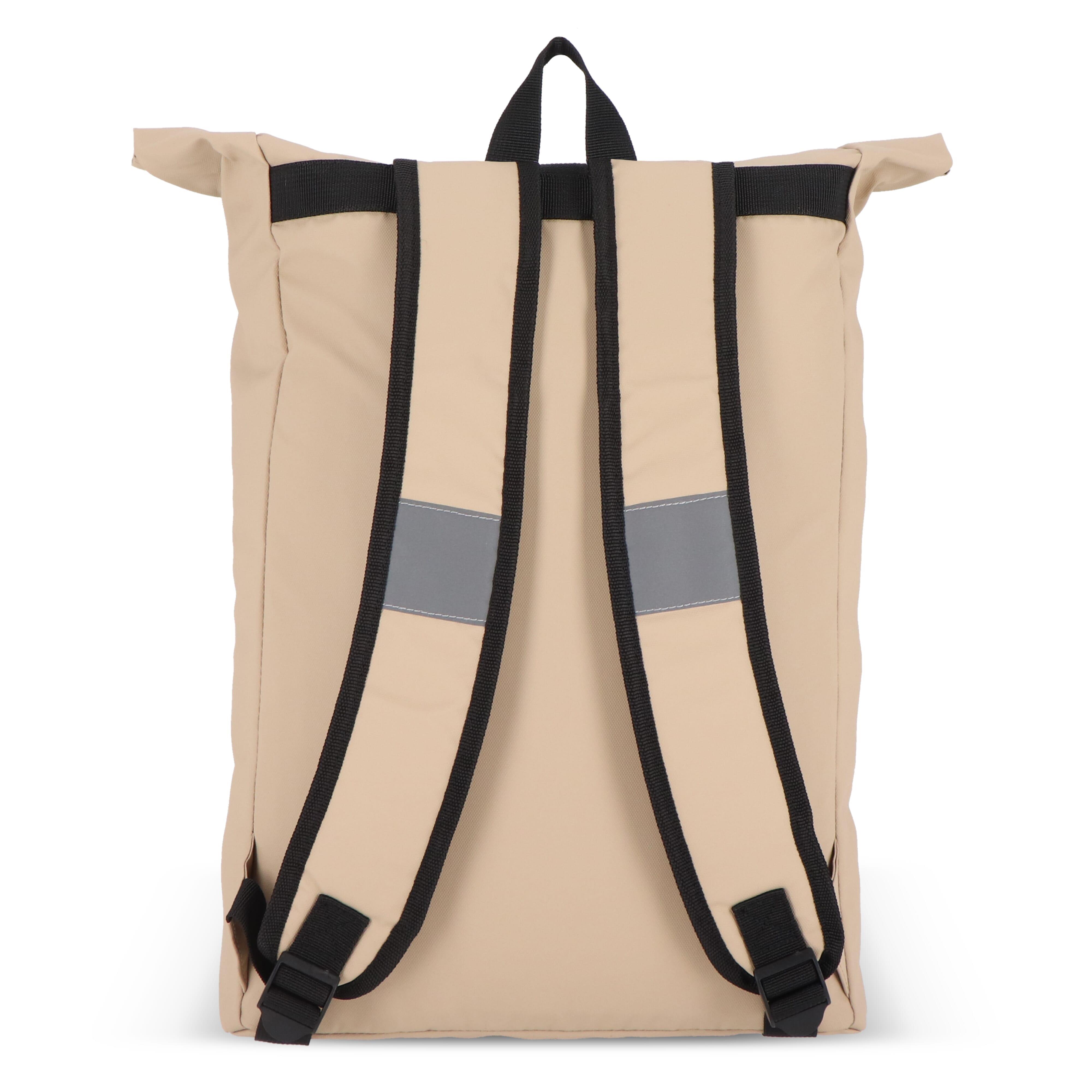 PU-beschichteter R-PET 600D Rolltop-Rucksack 20L