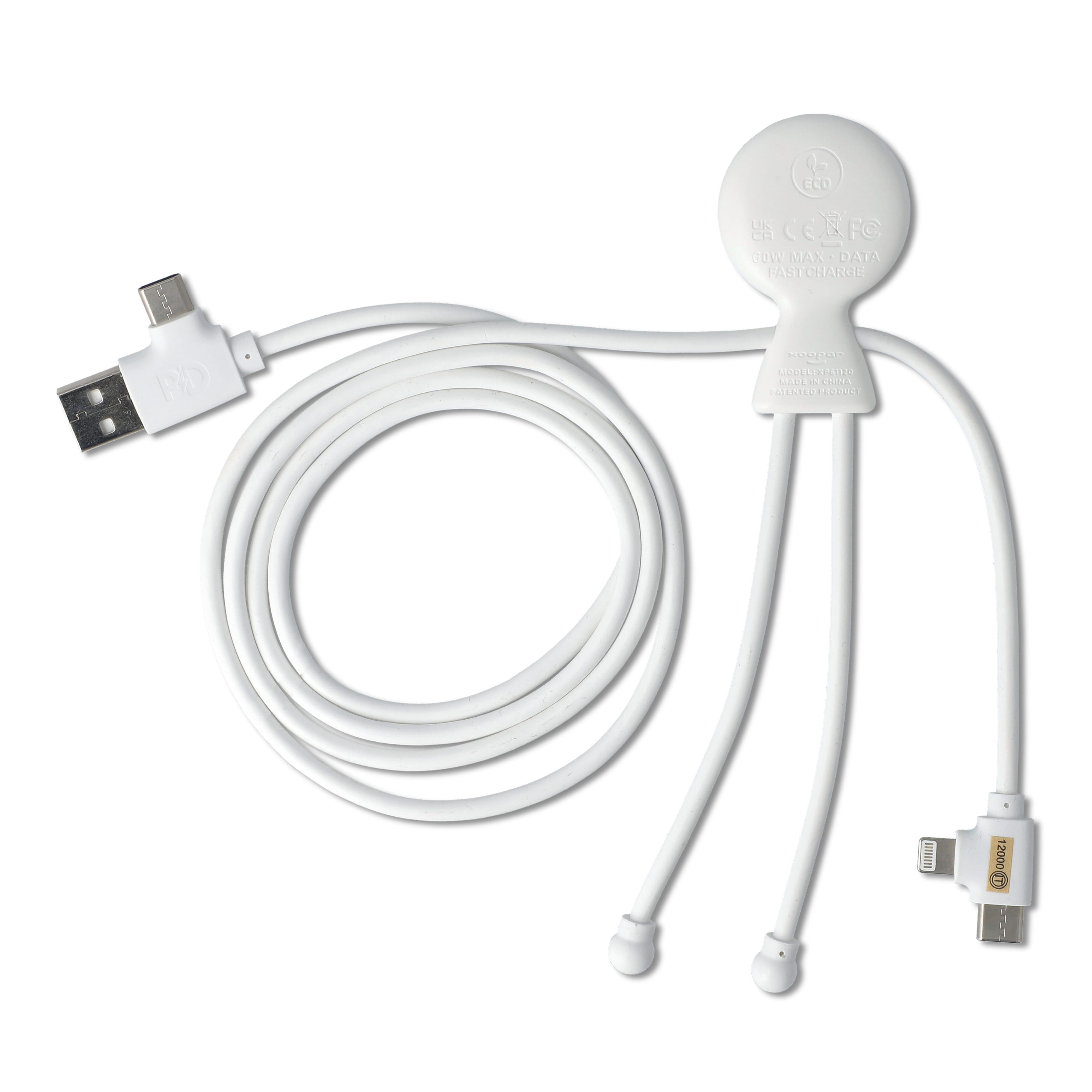 2090 - Xoopar Mr. Bio Langes Ladekabel + UK Stecker Adapter
