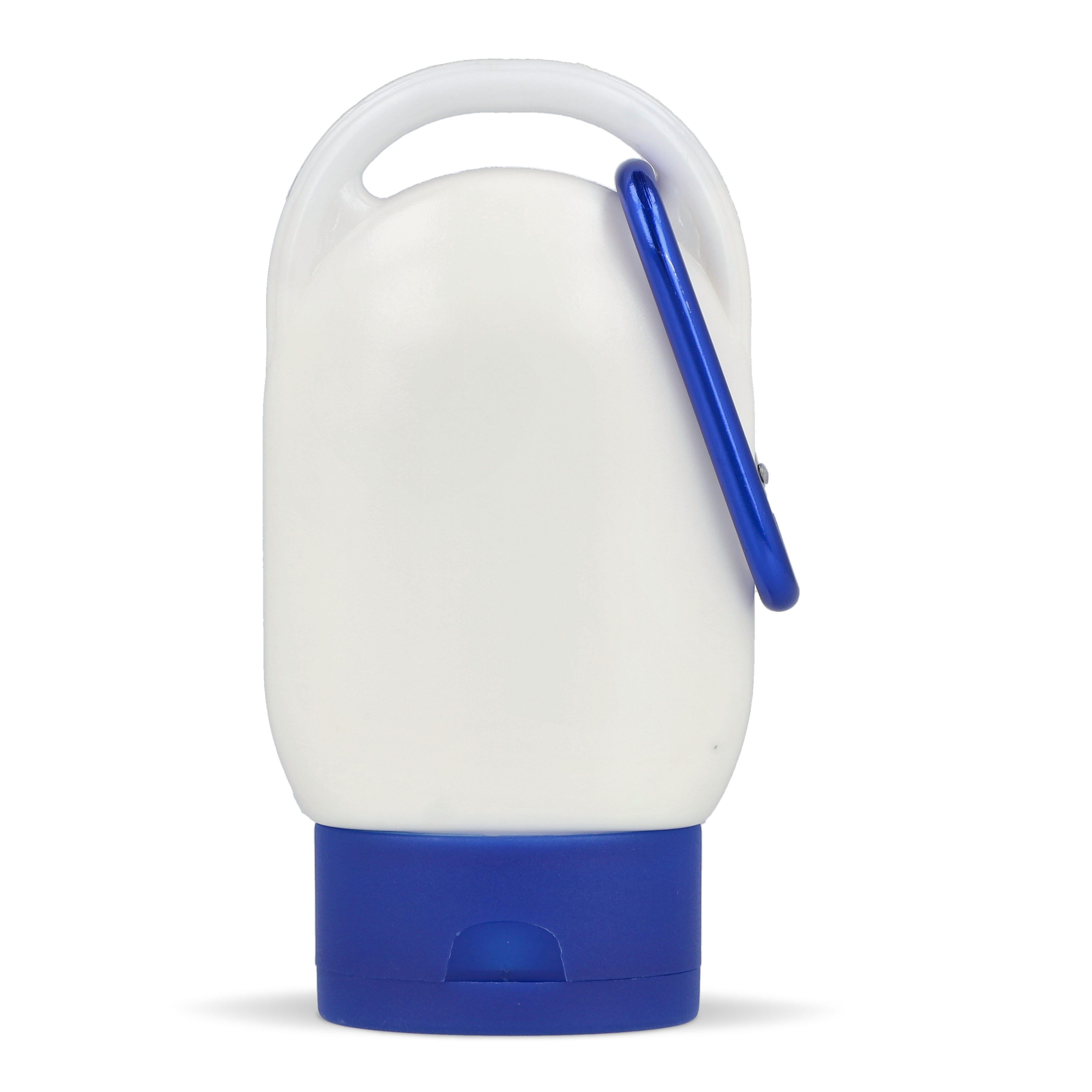 Sonnenschutzlotion mit Karabiner SPF30 aus recyceltem Material
