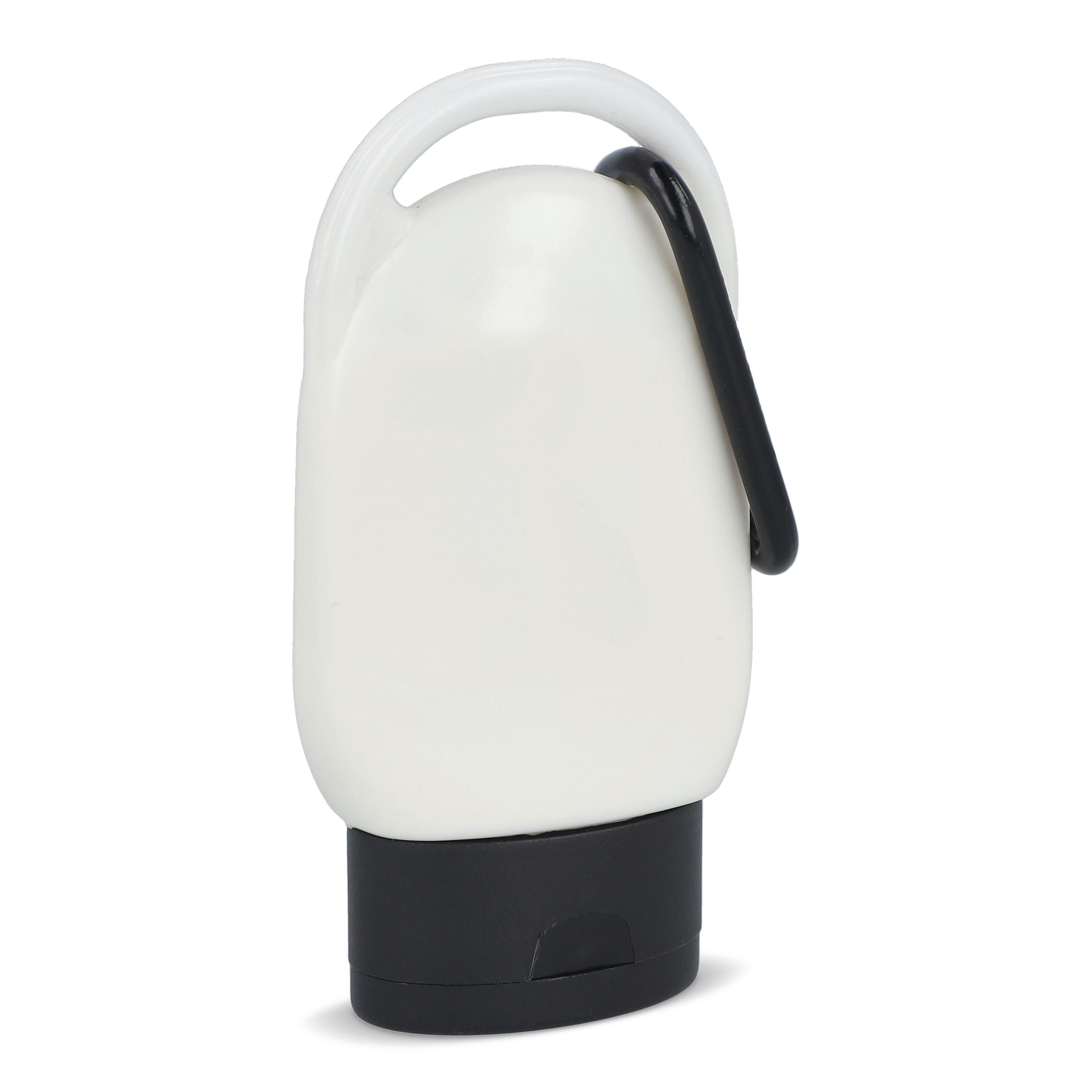Sonnenschutzlotion mit Karabiner SPF30 aus recyceltem Material