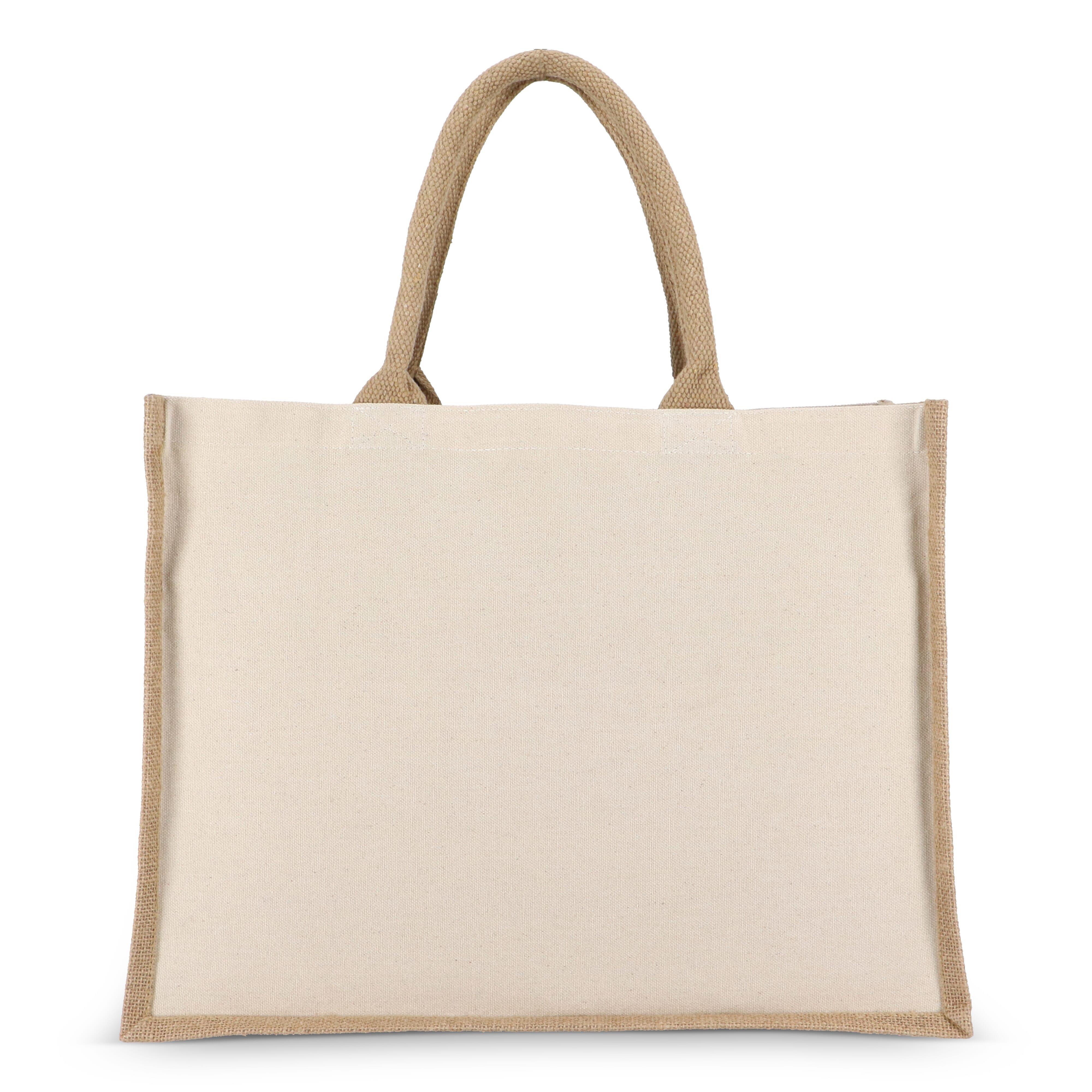 Jute-Baumwolle Tragetasche OEKO-TEX® 42,5 x 19 x 32cm 320g/m²