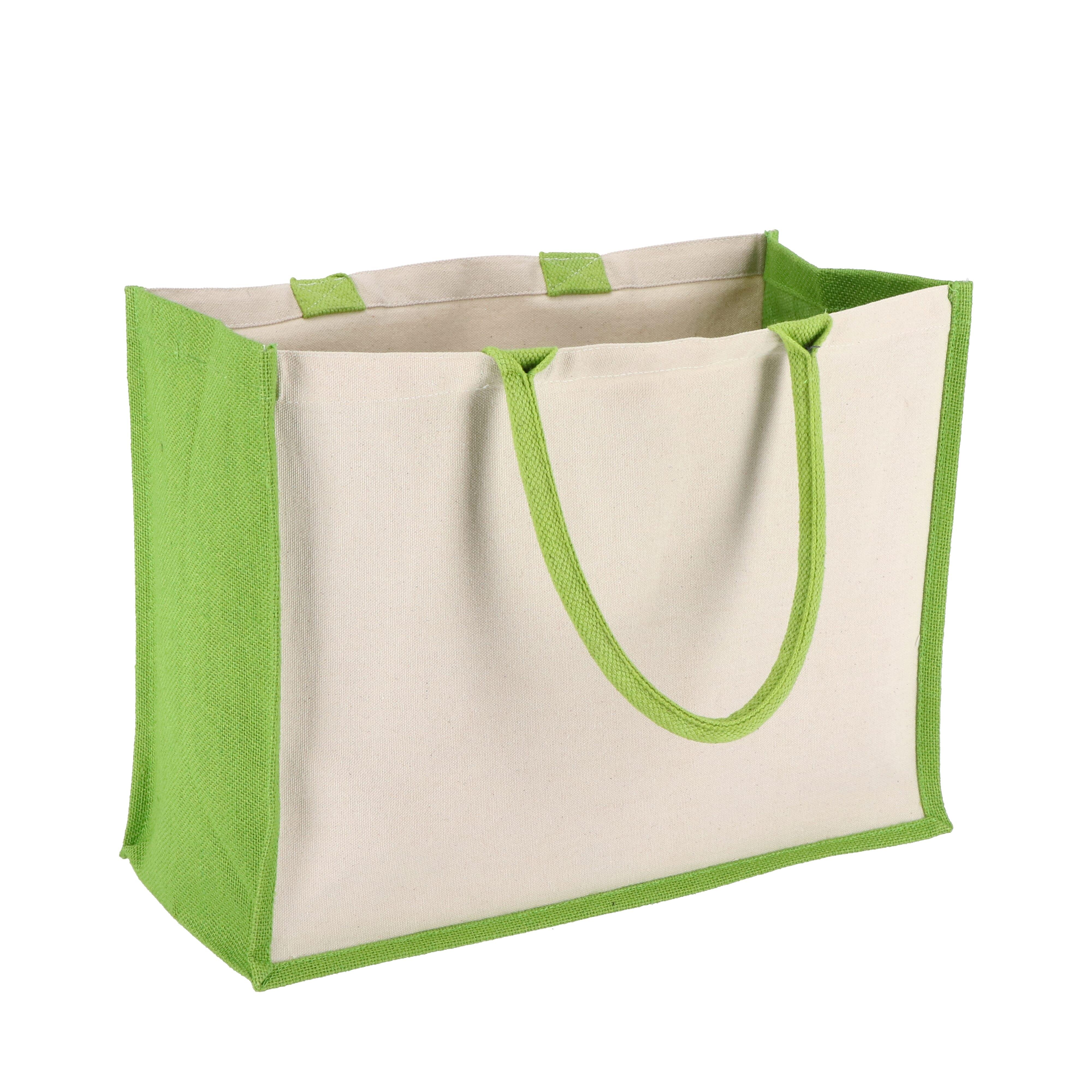 Jute-Baumwolle Tragetasche OEKO-TEX® 42,5 x 19 x 32cm 320g/m²